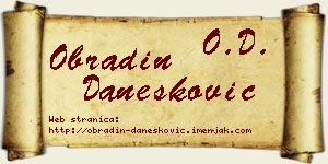 Obradin Danesković vizit kartica